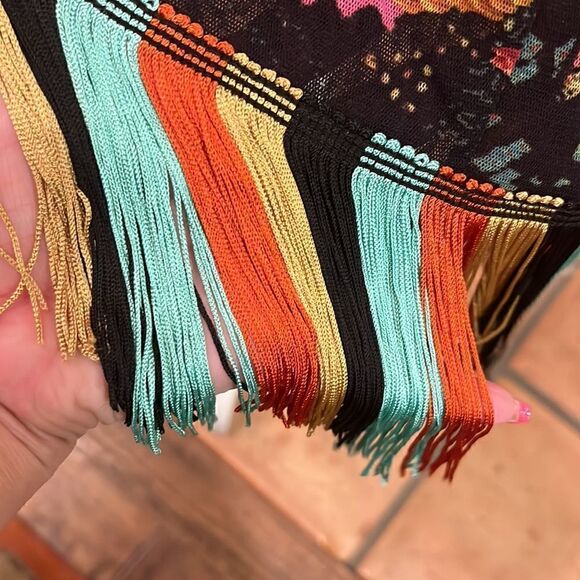 FUZZI stitch print tulle fringe dress, size M! - Picture 7 of 10